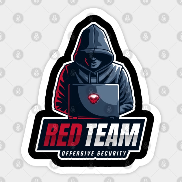 Red Team | Hacker Design Sticker by leo-jess